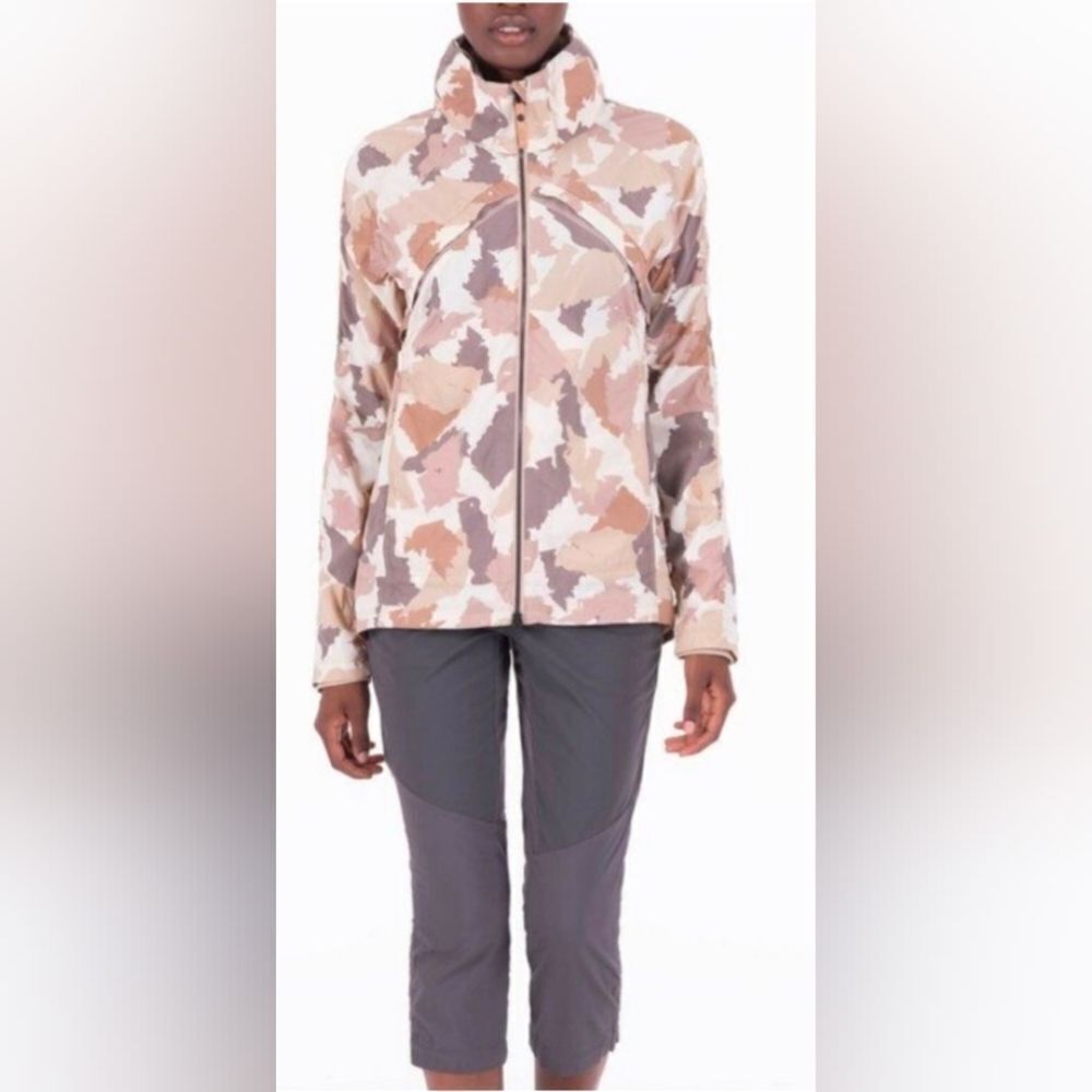 Indygena Podroz Pastel Camo Lightweight Packable Jacket Stowaway Hooded Sz L